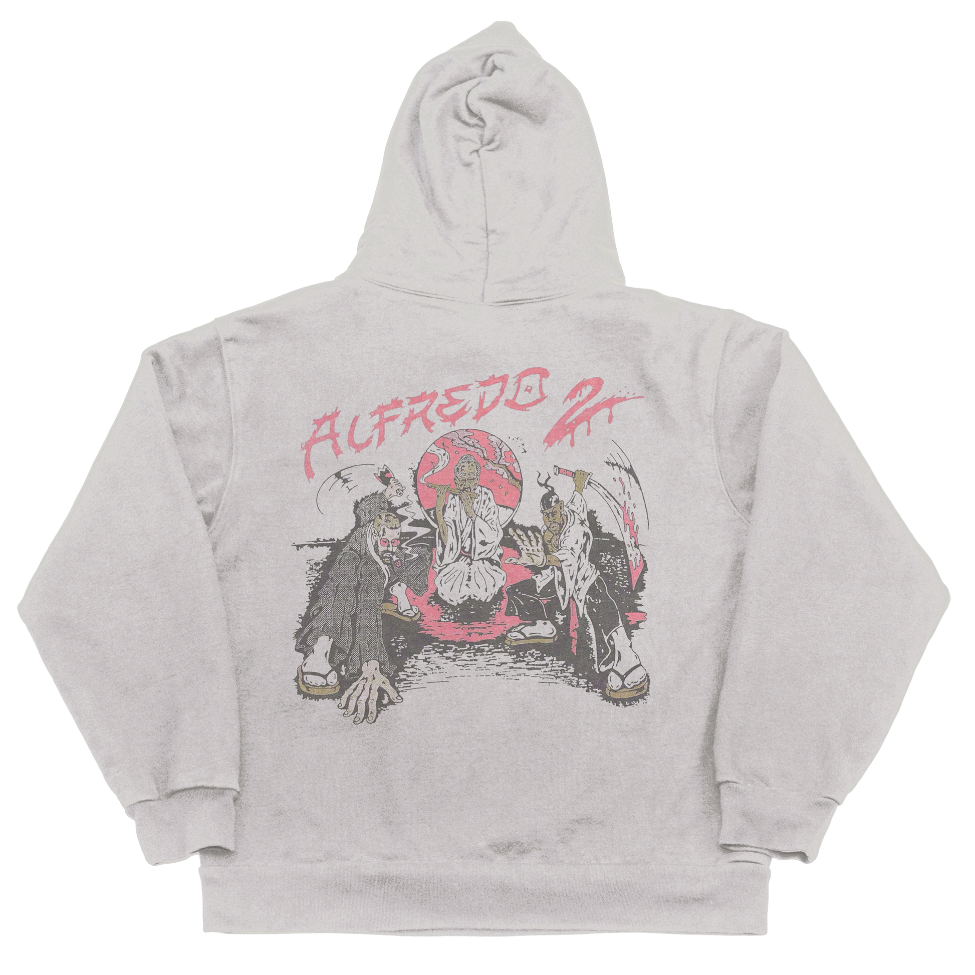 Alfredo Antonio Cartoon Hoodie - Grey